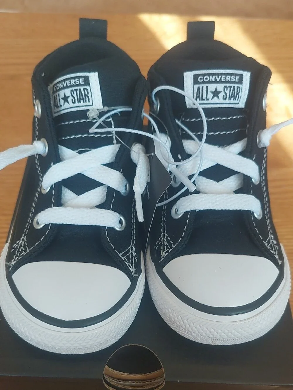 Converse Kids Black and White Chuck Taylor Mid Top Sneakers